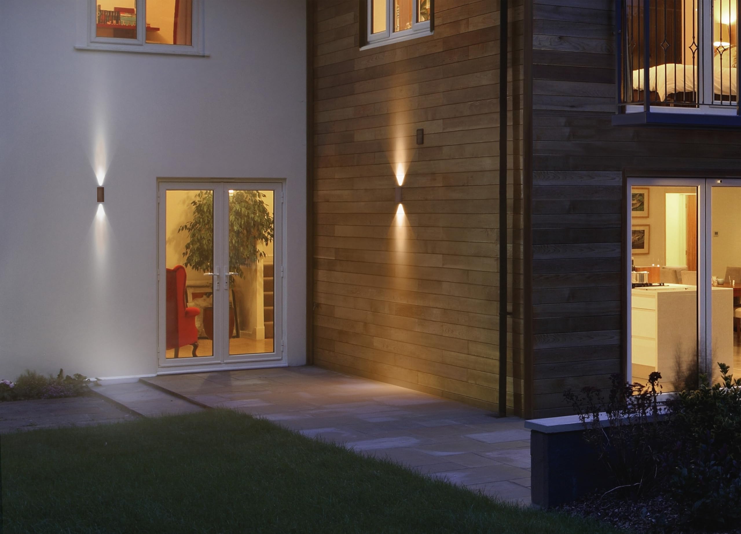 OSRAM Lampada da parete per esterni Ruggine, IP54, bianco caldo, 3000 K | ENDURA® Style UpDown, Outdoor Lighting (Special), Ruggine, dia, 30000 h, confezione da 1