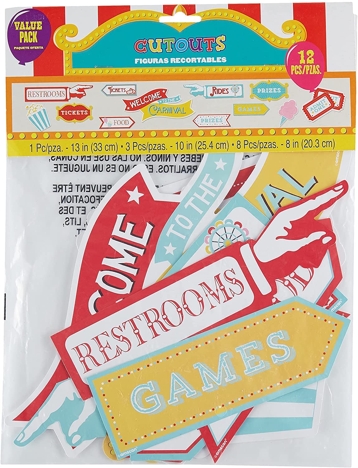 Vibrant Carnival Cutouts - (8