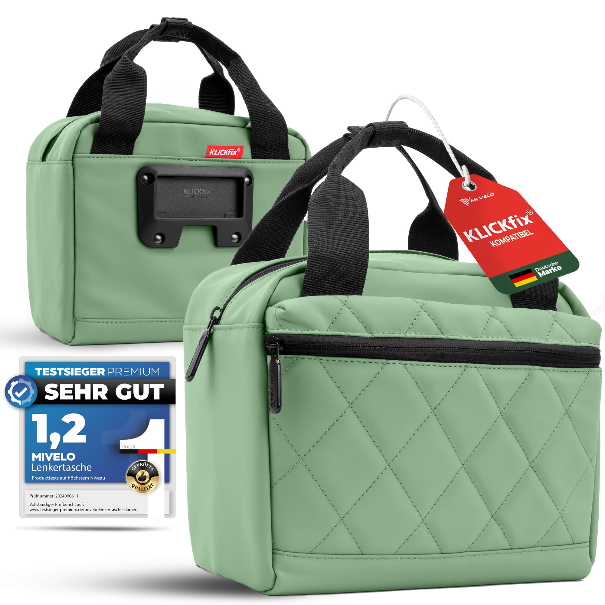 MIVELO Lenkertasche Fahrrad fr KLICKfix - Fahrradtasche Lenker (Adapter  kompatibel) - wasserabweisend & gerumig - Lenkertasche - Tasche Lenker -  E-Bike tauglich : Amazon.de: Sport & Freizeit