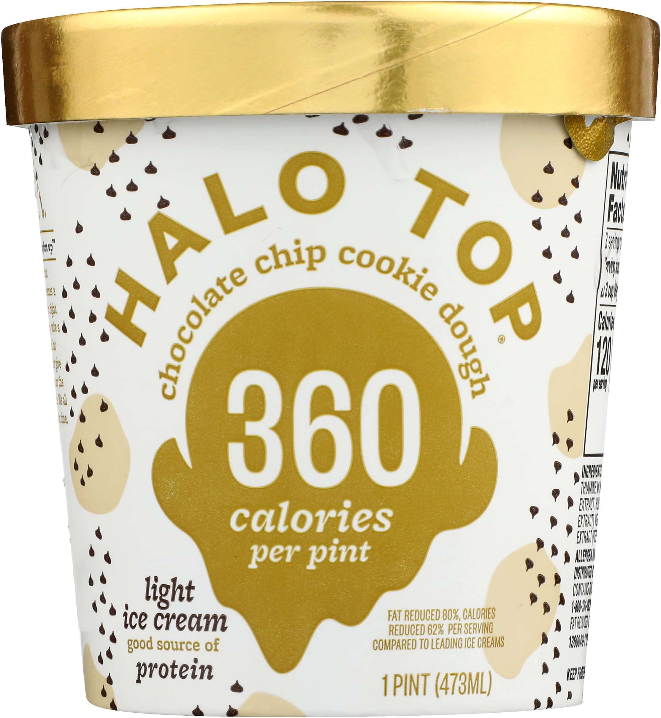 Halo TopCreamery, Chocolate Chip Cookie Dough, 16 oz (Frozen)