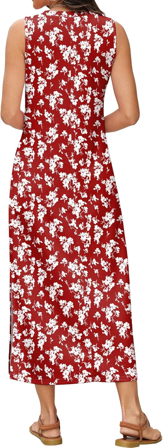 RUMIA Women's Maxi Dresses Casual Summer Elegant Side Slit Dress with Pockets (S-XXL) - Image 4