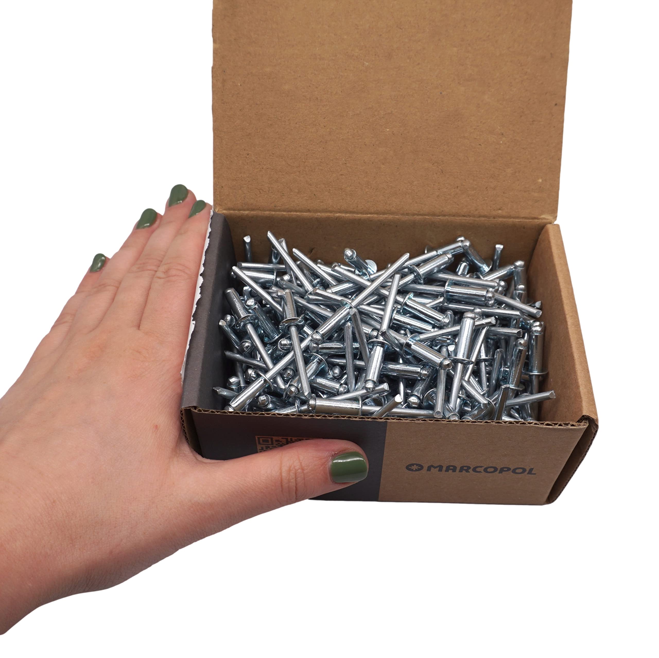 400 Remaches Ciegos De Aluminio - Tamaño 4.0x8 Mm, Cabeza De Cúpula, Mandril De Acero, Norma DIN 7337, Para Bricolaje Y Profesional