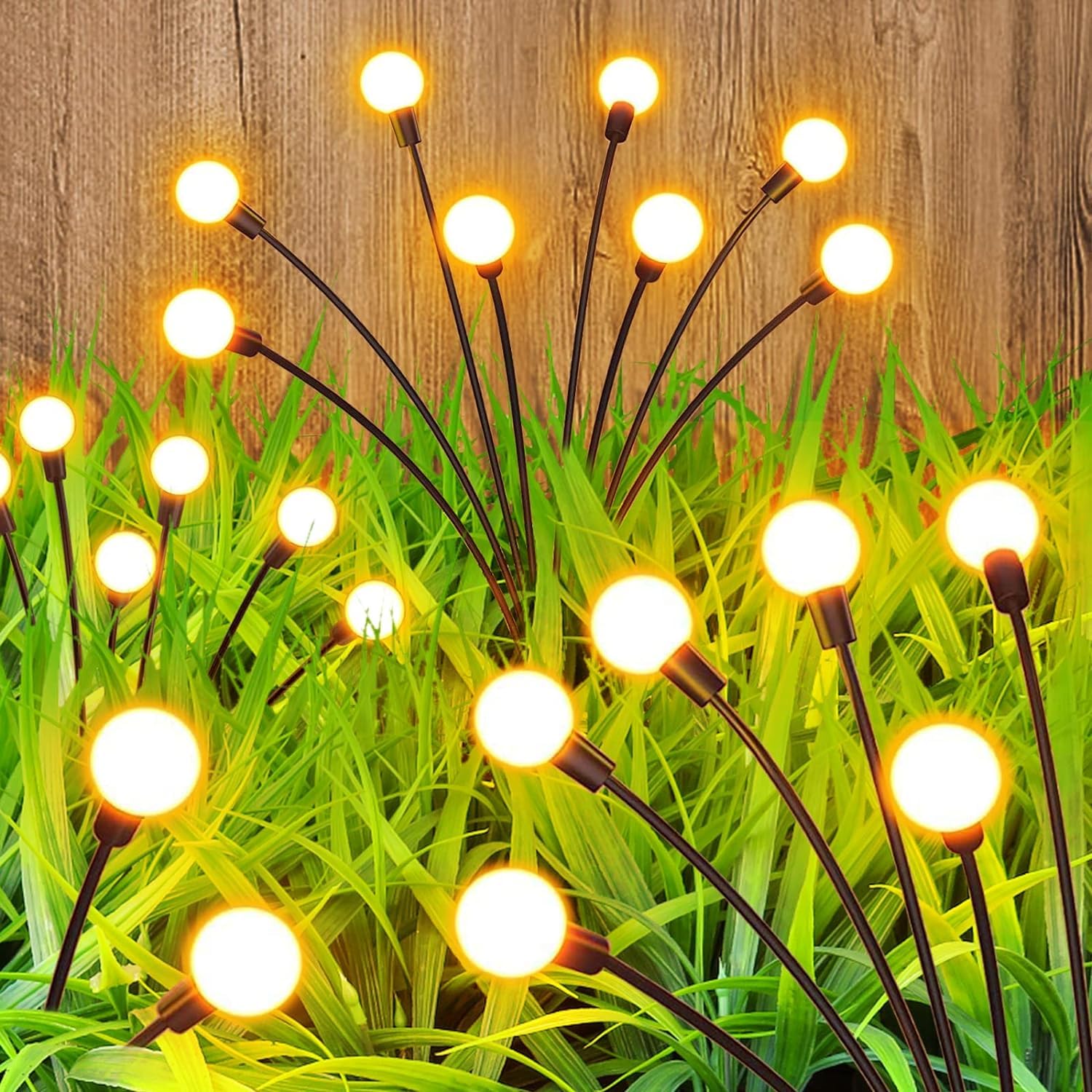 JAGDIV Solar Garden Lights Outdoor Waterproof, 4 Pack 8 LED Firefly Lights Solar Outdoor, Solar Outdoor Lights Pathway Decorative, Outdoor Solar Lights for Yard (B0D5V646VT) Amazon Price History, Amazon Price Tracker