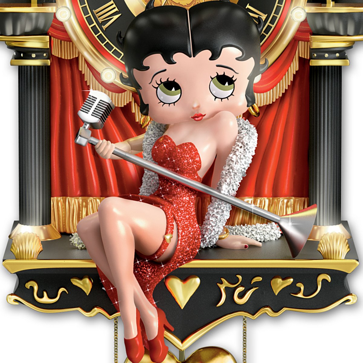 Betty Boop アニメーション時計 Bradford Betty boop atomic clock – Artesano Galleria