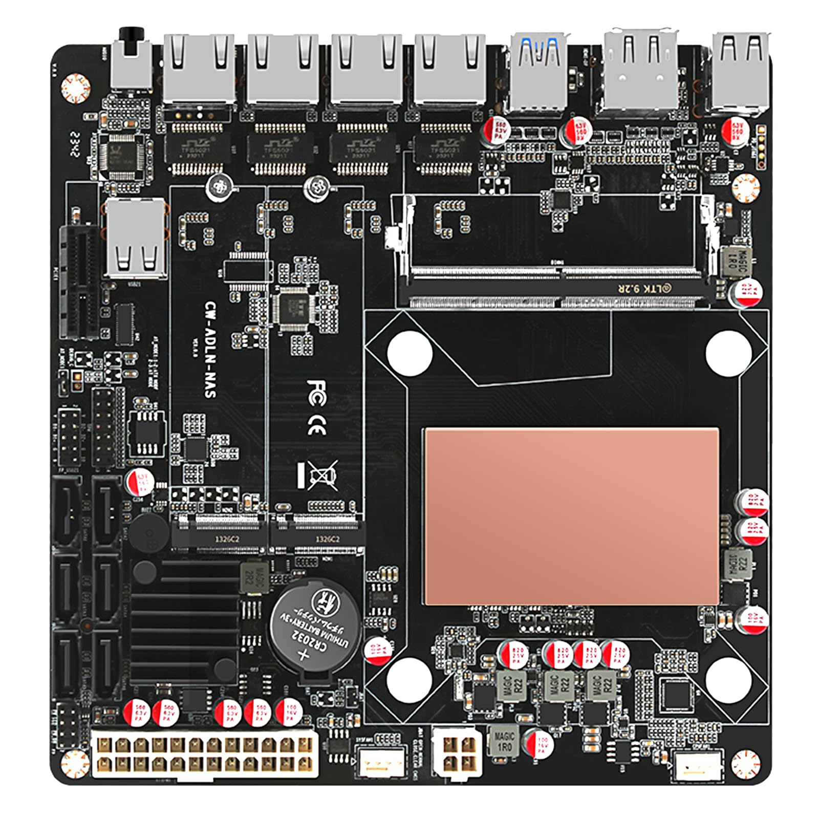 Amazon | N100 i3-N305ミニITXマザーボード6ラックNAS組み合わせ,6