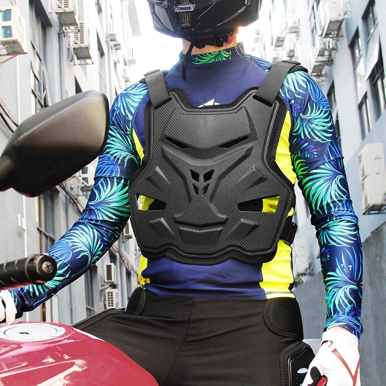 Chaleco de protección unisex para ciclistas, absorción de golpes, adecuado para senderos difíciles y eventos de circuito profesional, chaleco de seguridad delgado