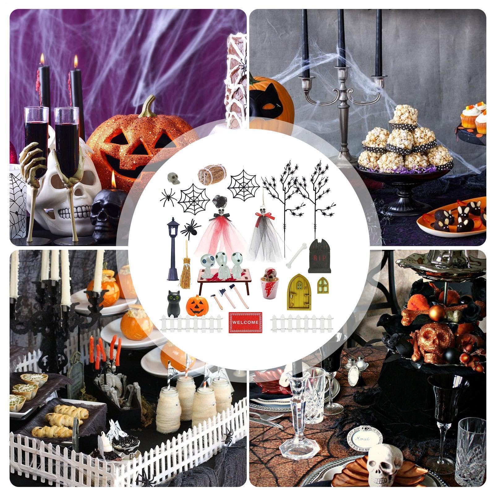 Decorazione di Halloween Luminoso Glow In Figure Scure Miniature Statue