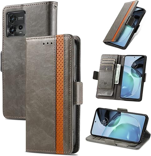 Miniatura 40 de Funda para Honor X7, Funda para Honor Play 30+ Plus Funda de piel sintética con ranuras para tarjetas Funda con soporte abatible Rojo