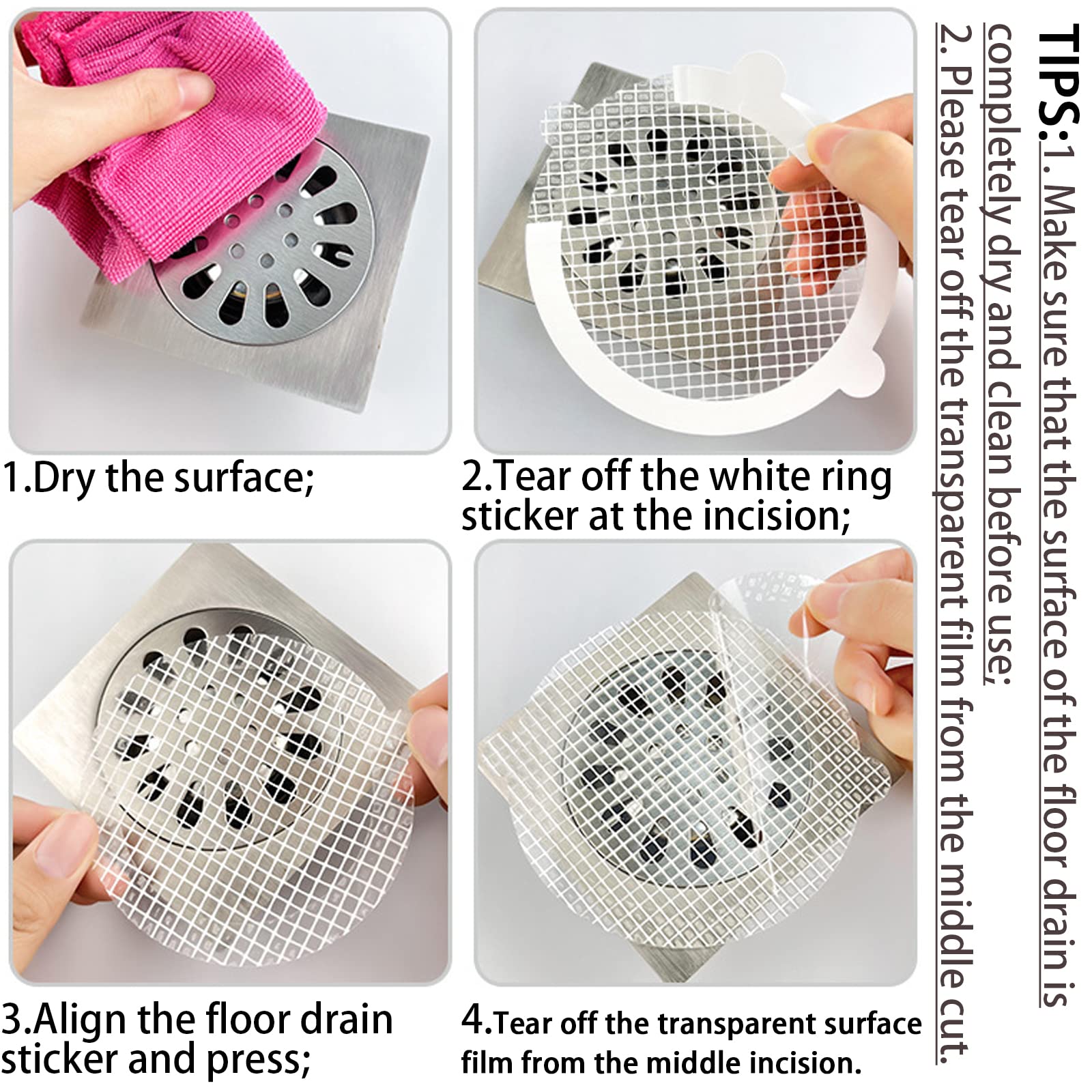 Filtri Usa E Getta Per Scarico Doccia - 20 Pezzi Anti Capelli Per Pavimento