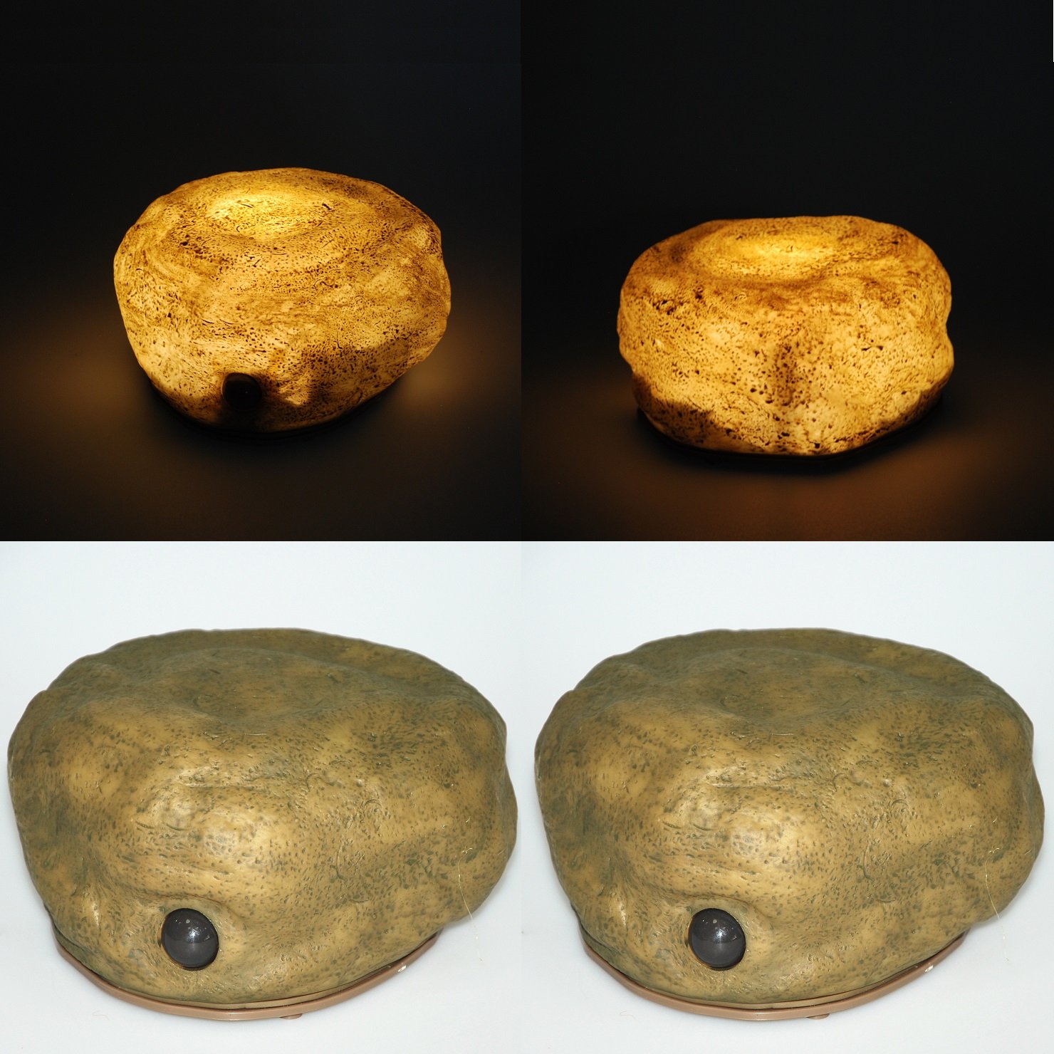 CrazyGadgetLarge Walk N Glow Motion Active Garden Walkway Lawn Glowing Stone for All Weathers (Pack of 2)