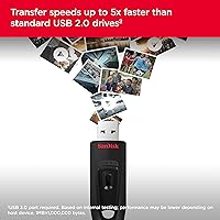 Vista 2 de SanDisk Unidad flash Ultra USB 3.0 de 16 GB - SDCZ48-016G-GAM46, color negro