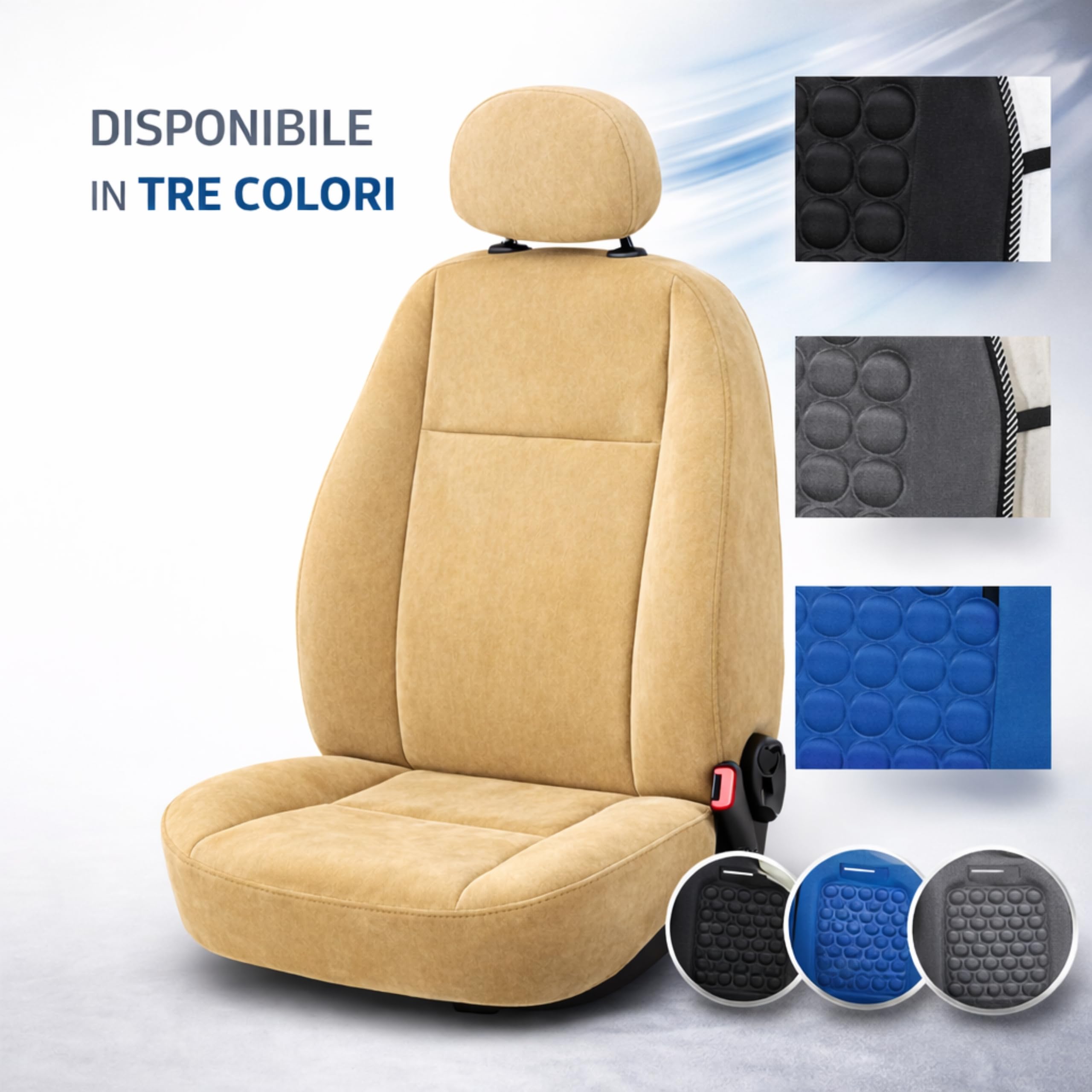 Bottari 12087 12087 Respaldo de Asiento Coche Java magnetico con esferas imantadas, Color Negro