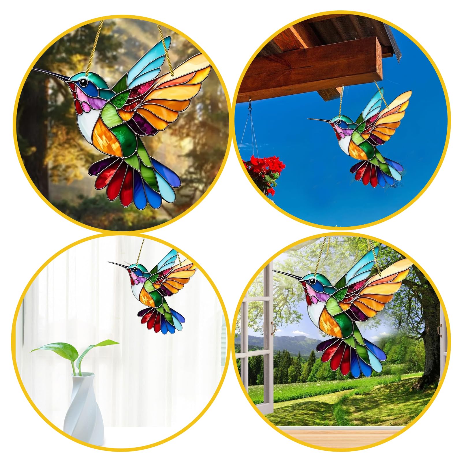 2 atrapa Soles decoración de Ventana decoración de jardín, atrapa luz, decoración de colibrí, decoración de Ventana Colgante Prisma atrapa Sol Moderno, decoración de Ventana Colgante de Verano
