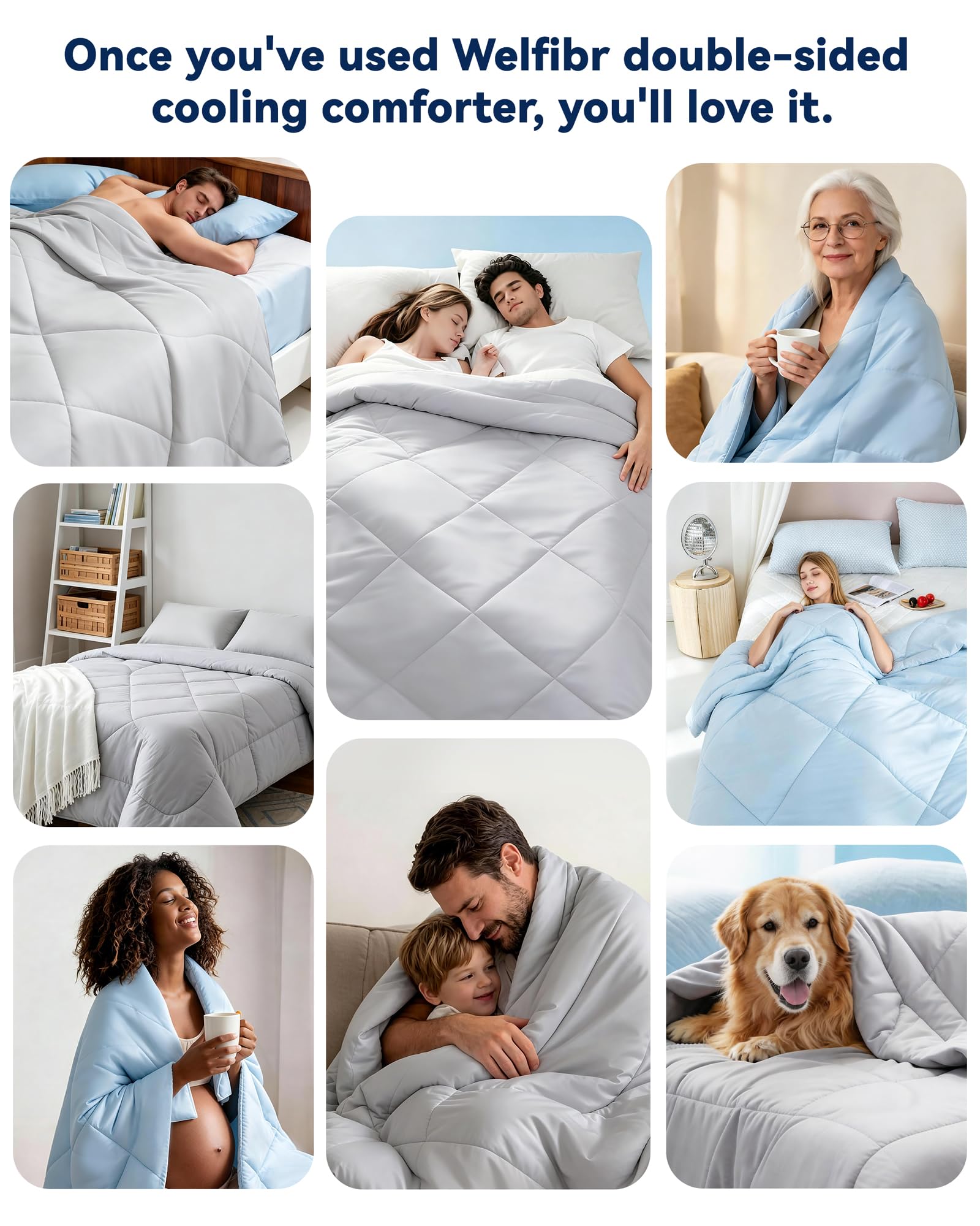 Kühldecke Selbstkühlende Kühlende Bettdecke Sommer Weich, Cooling Blanket mit Spandex, Atmungsaktive Sommerdecke für Heiße Schläfer, Q-Max > 0,45 Sommer Decke Ohne Bezug 220x240CM Grau