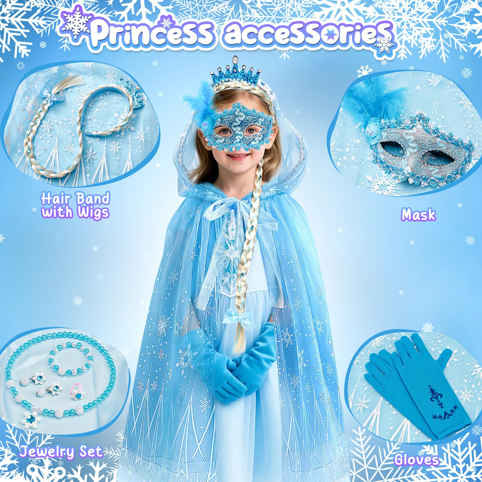 Elsa Congelata Giocattoli Regalo Bambina 4 5 6 7 8 Anni con Karaoke Bluetooth per Bambini & Microfono & Elsa Costume Accessories & Bacchetta Magica, Frozen Regali Bambina per Natale Compleanno Elsa Congelata Giocattoli Regalo Bambina 4 5 6 7 8 Anni con Karaoke Bluetooth per Bambini & Microfono & Elsa Costume Accessories & Bacchetta Magica, Frozen Regali Bambina per Natale Compleanno