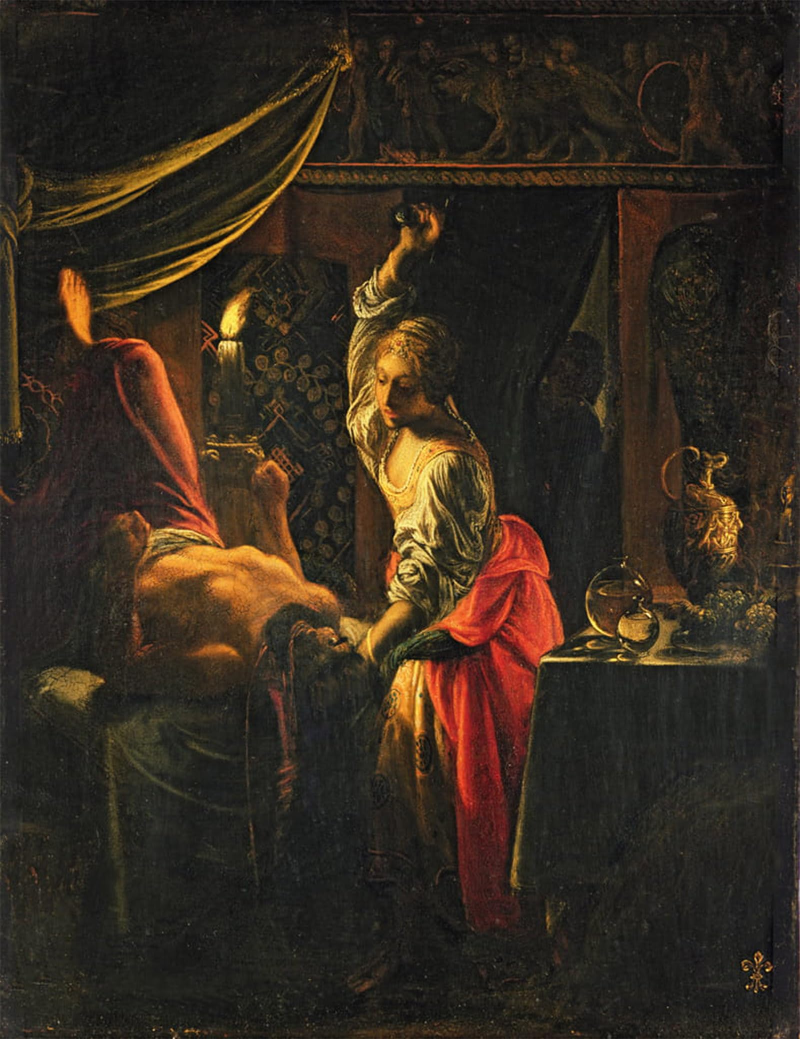 ARTXLXXBN Famous Print Painting Colorful Art Print Judith and Holofernes by Elsheimer Canvas Art Decorations for Home Decor 60x90cm