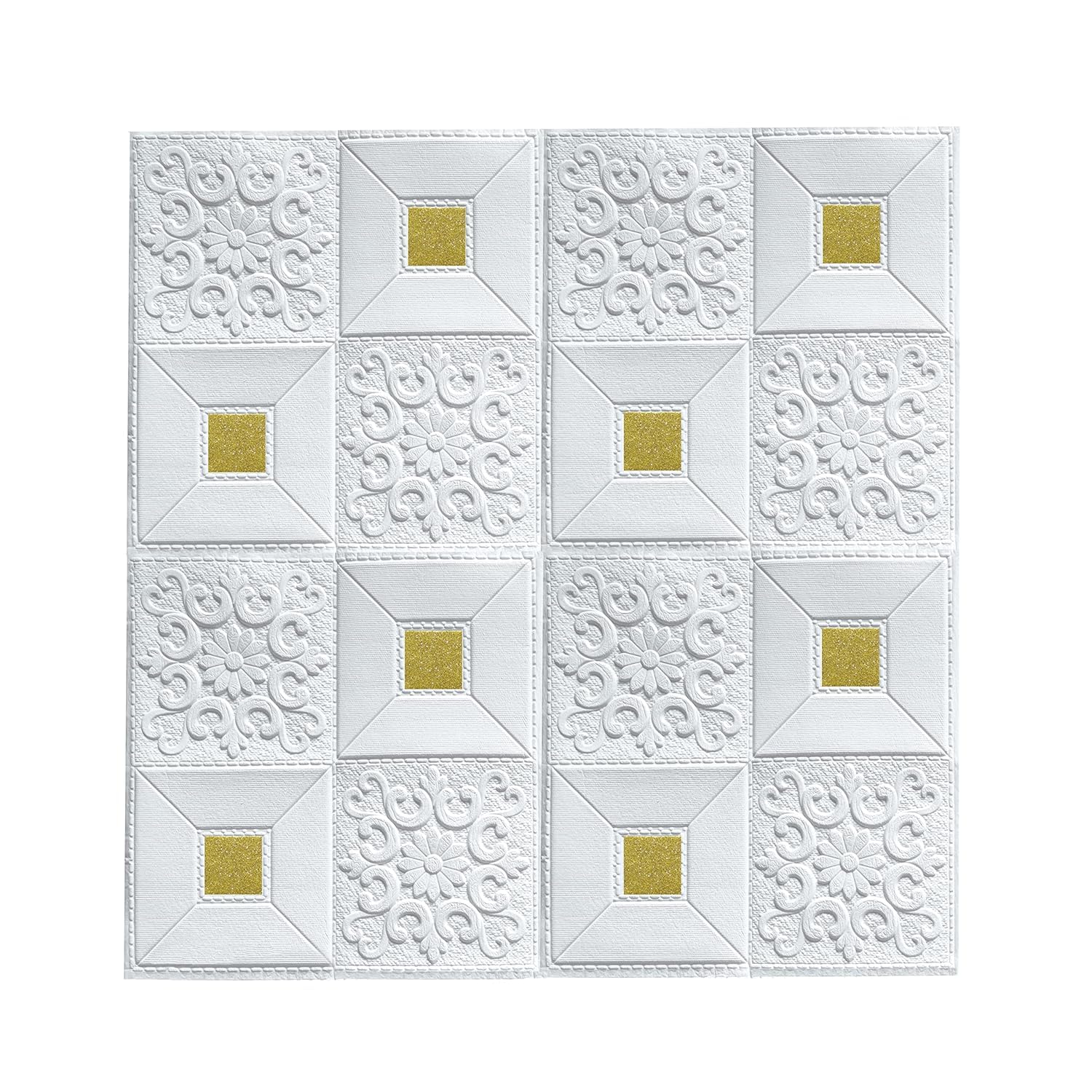 KBR® Self Adhesive PE Form 3D Square Design Wall Sticker Wallpaper Ideal for Wall Décor Living Room/Bedroom/Kitchen/Drawing Room (Size - 70x70 Cm, Pack of 3) (B0C247GCCT) Amazon Price History, Amazon Price Tracker