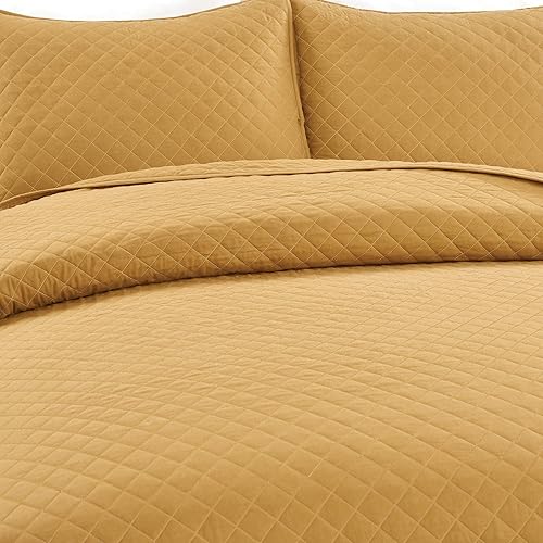 Vista 25 de Lush Decor Ava - Juego de colcha de 3 piezas con diseño de diamantes, tamaño King, color blanco