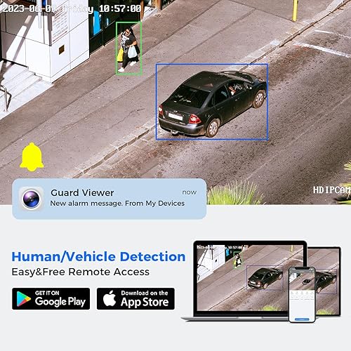 Miniatura 5 de 4K HD+3TB HDD Sistema de cámara de seguridad Hiseeu 4K PoE, sistema de cámara de seguridad PoE con 4 cámaras IP PoE, visión amplia de 121,