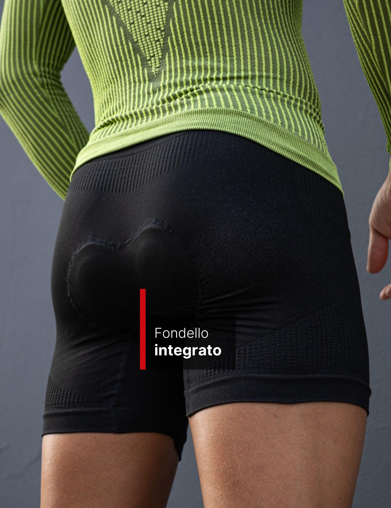BIOTEX Boxer Seamless con Fondello da Uomo, Elasticizzato e Traspirante, Ideale per Tutti Gli Sport, Nero