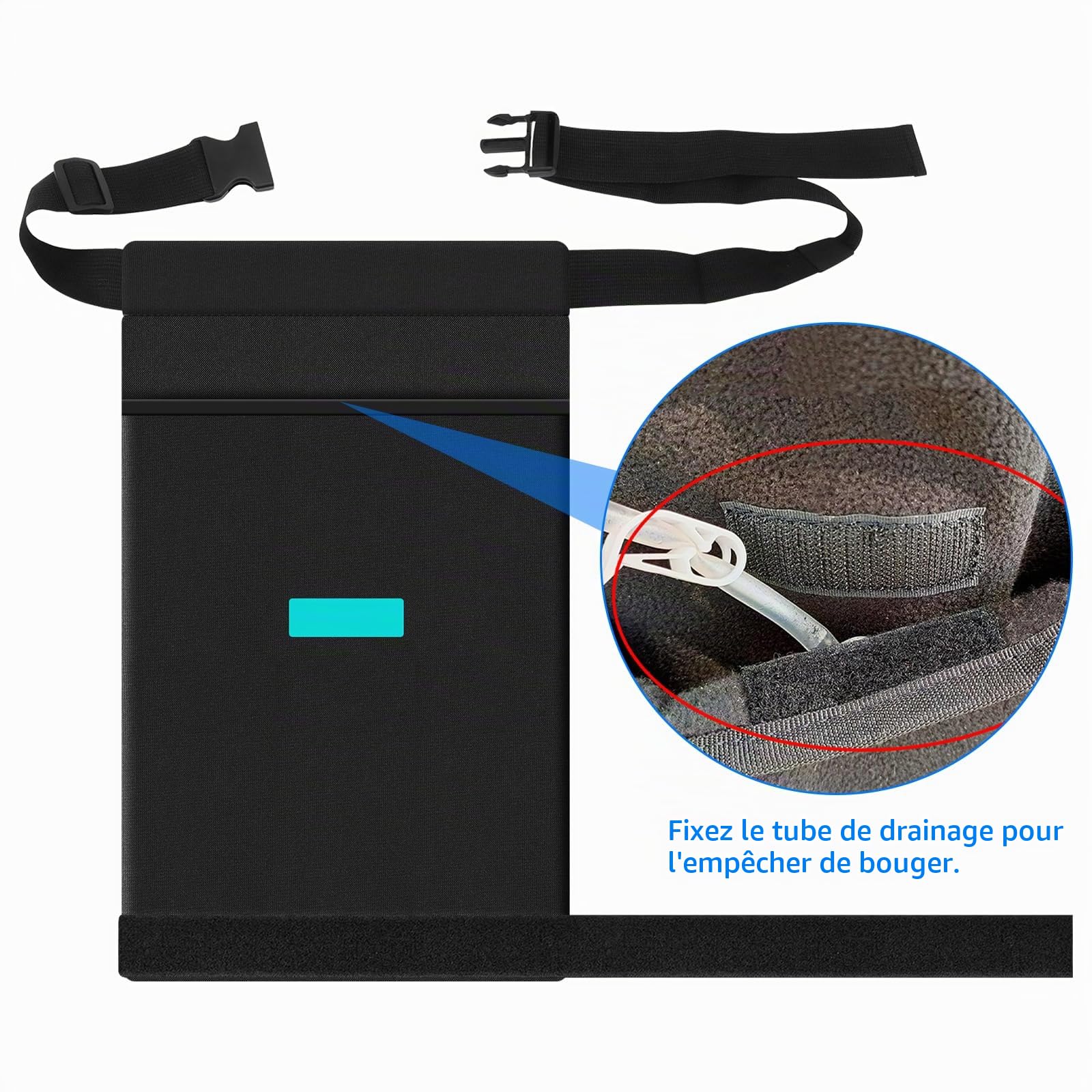 Housse De Support De Sac D'urine Avec Ceinture, Support De Sac De Drainage Urinaire, Support De Poche À Urine Avec Ceinture, Poche De Jambe Pour Cathéter Pour La Maison, Fauteuil Roulant, Noir