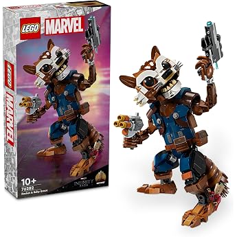 Lego 76282 Super Heroes Rocket and Baby Groot Toy, Gift, Blocks, Boys, Girls, Kids, 9, 10, 11, 12, Elementary Students, Educa