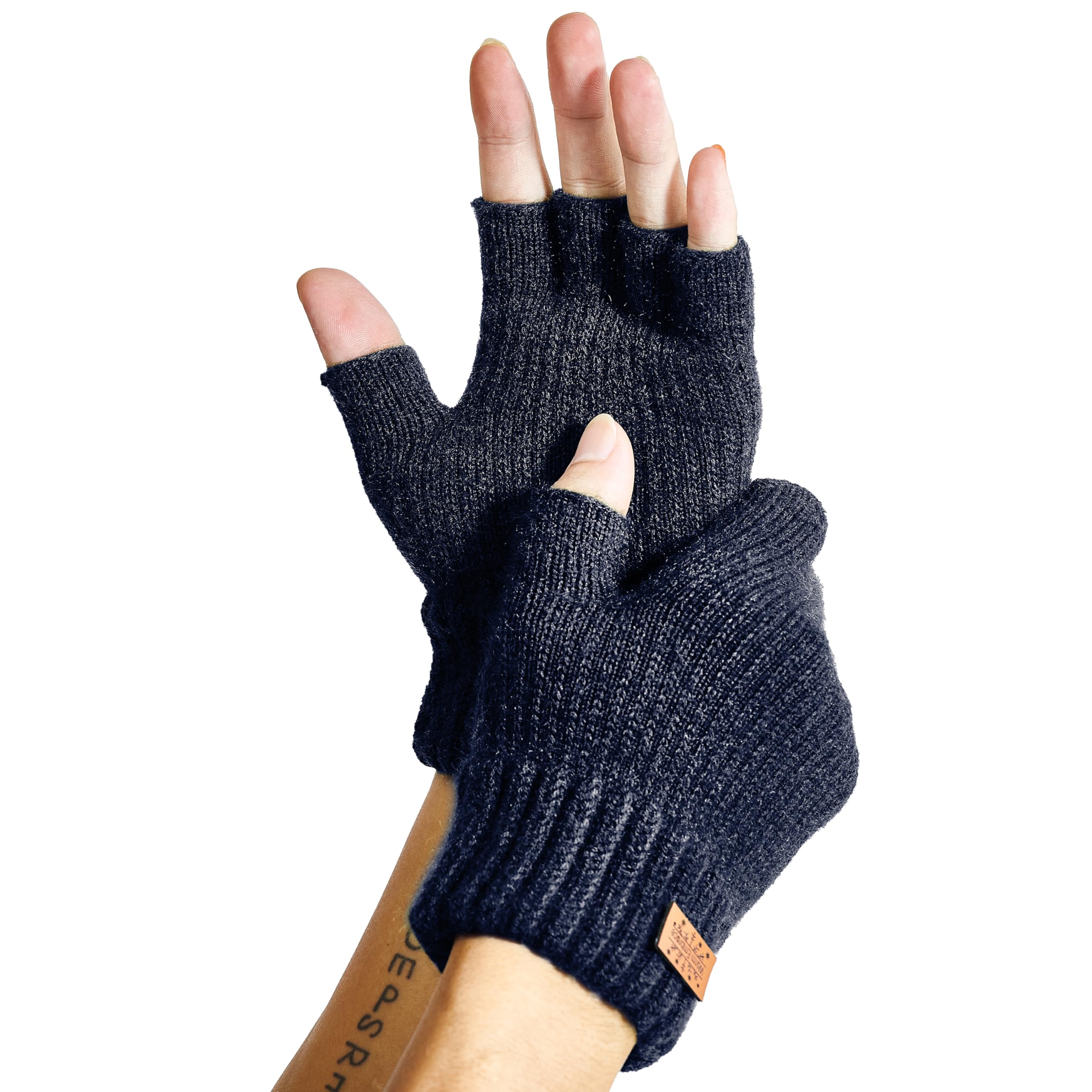 JYUYNY Guanti senza dita - Guanti Mezze Dita Invernali,Guanti Termici Caldi Guanti Senza Dita Fingerless Gloves Guanti in Maglia Unisex per Uomini e Donne