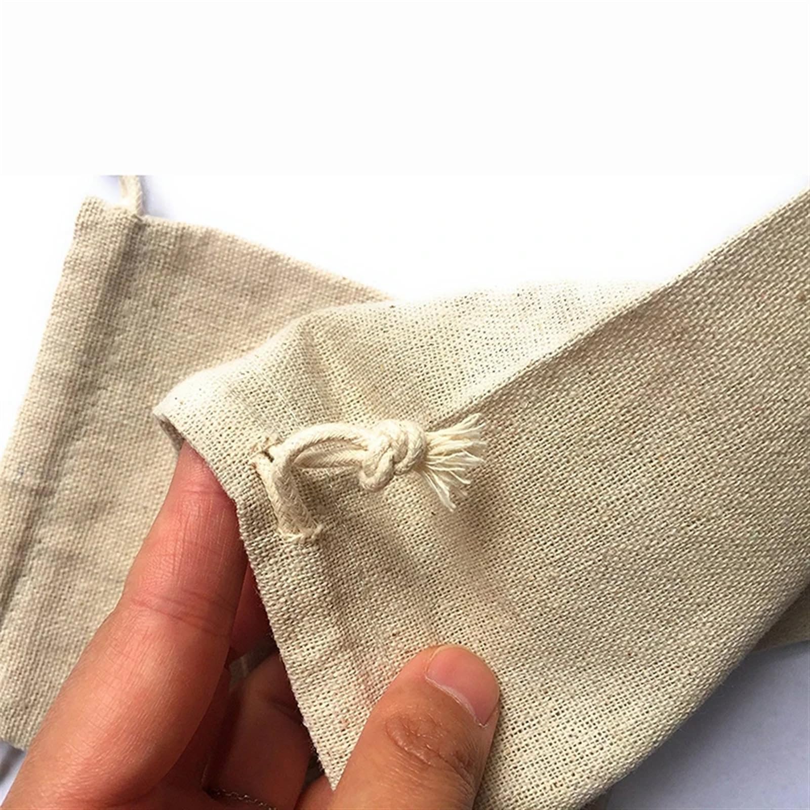 Sac En Coton Avec Cordon De Serrage Sacs-cadeaux de lin 50pcs 12CMX16CM (4,71 "x6,28") Favoris de mariage Sacs de rangement Muslin Coton Sacs de rangement Bijoux Bijoux Pochettes de cordon 221 ( Size
