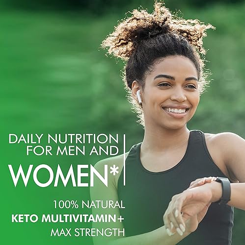 Miniatura 2 de Keto Multivitamínico para mujeres y hombres, 35 ingredientes potentes y puros, vitamina C, vitamina D, vitamina A, vitamina E y zinc para apoyo