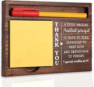 Assistant Principal Thank You Gift, Assistant School Leader Appreciation Retirement Promotion Farewell New Job School Admin Recognition, Office Stuff Sticky Note Pad Holder Dispenser TBC181