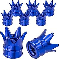 Vista 46 de 4 piezas tapas de vástago de válvula de neumático con corona, con anillo de goma, tapa de válvula de aire de neumático de plástico con núcleo