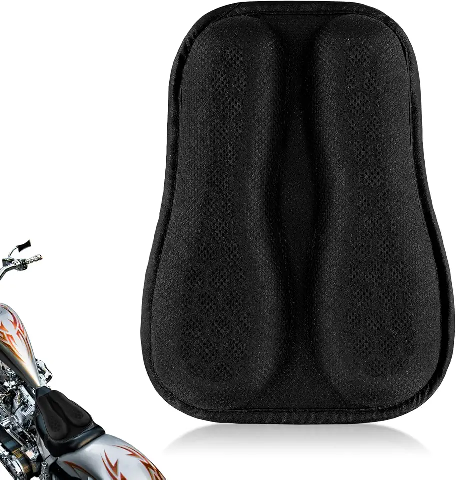 NQEUEPN Almofada universal para assento de motocicleta, gel de alta elasticidade, 3D, favo de mel, almofada de assento de gel, respirável, absorção de choque, acessórios de capa de assento de