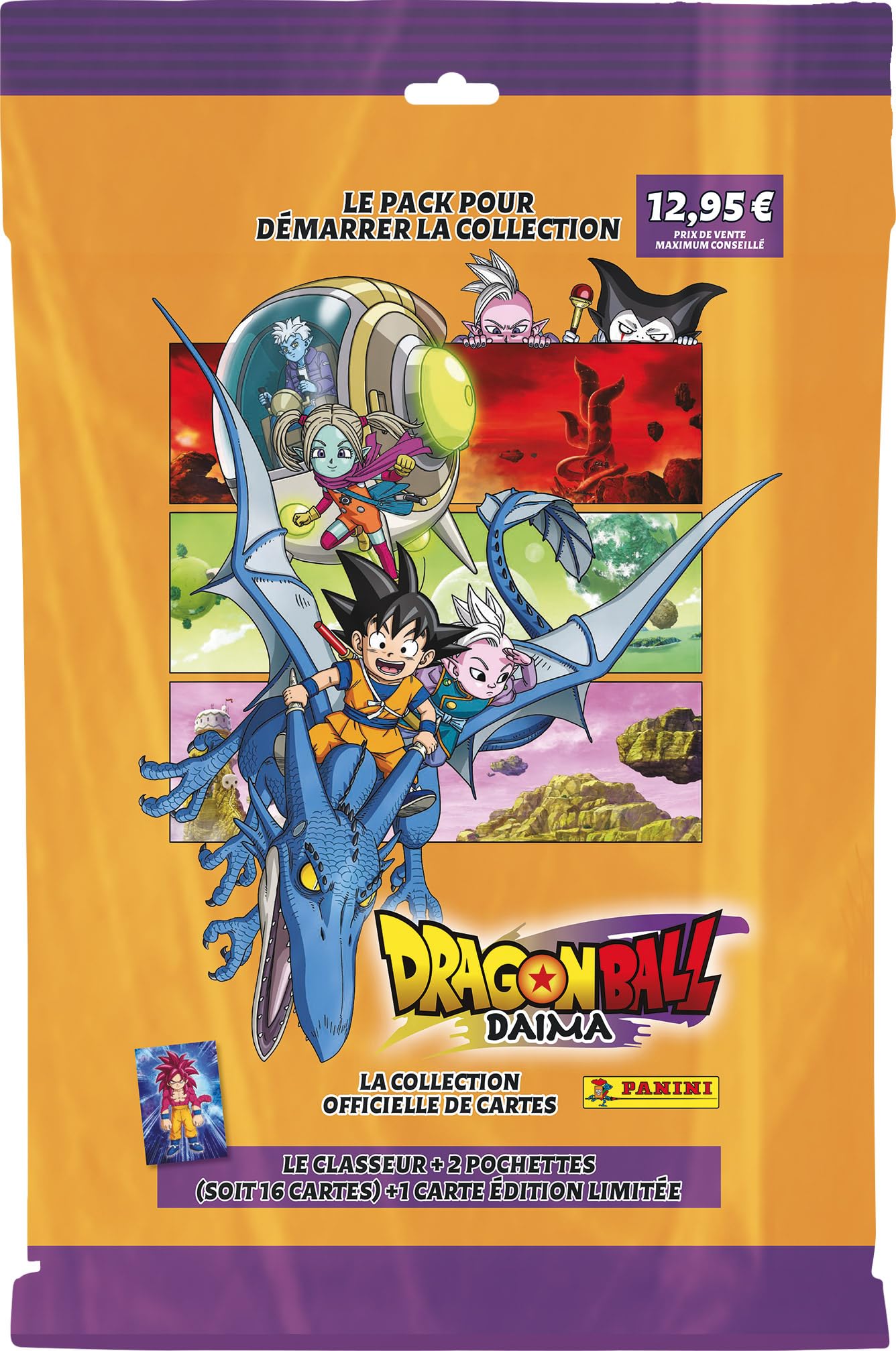 Panini Dragon Ball DAIMA Trading Cards - pakiet startowy (1 segregator + 2 kieszenie po 8 kart + 1 karta z limitowanej edycji)