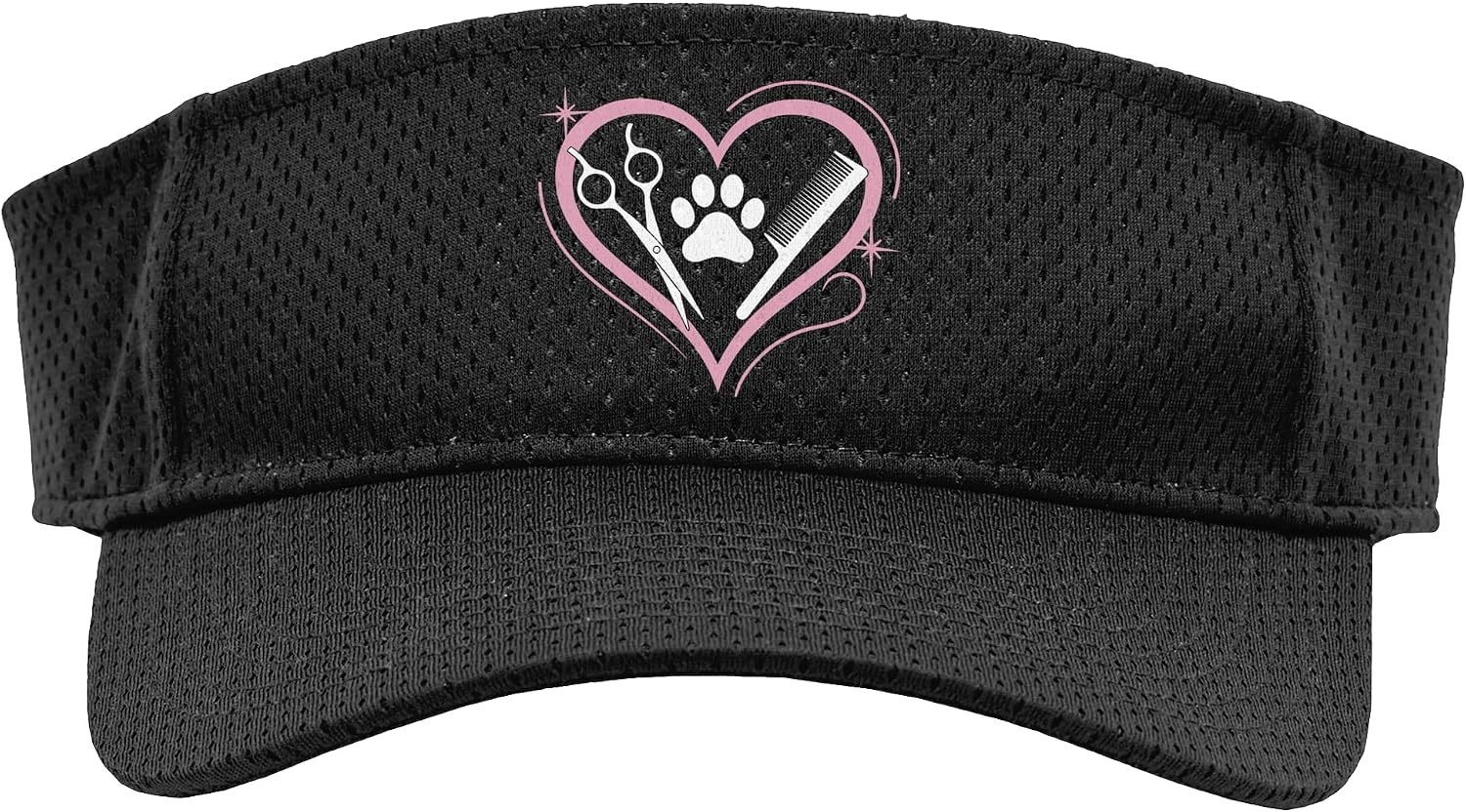 Dog Groomer Heart for Pet Groomer Dog Grooming Sport Sun Visor