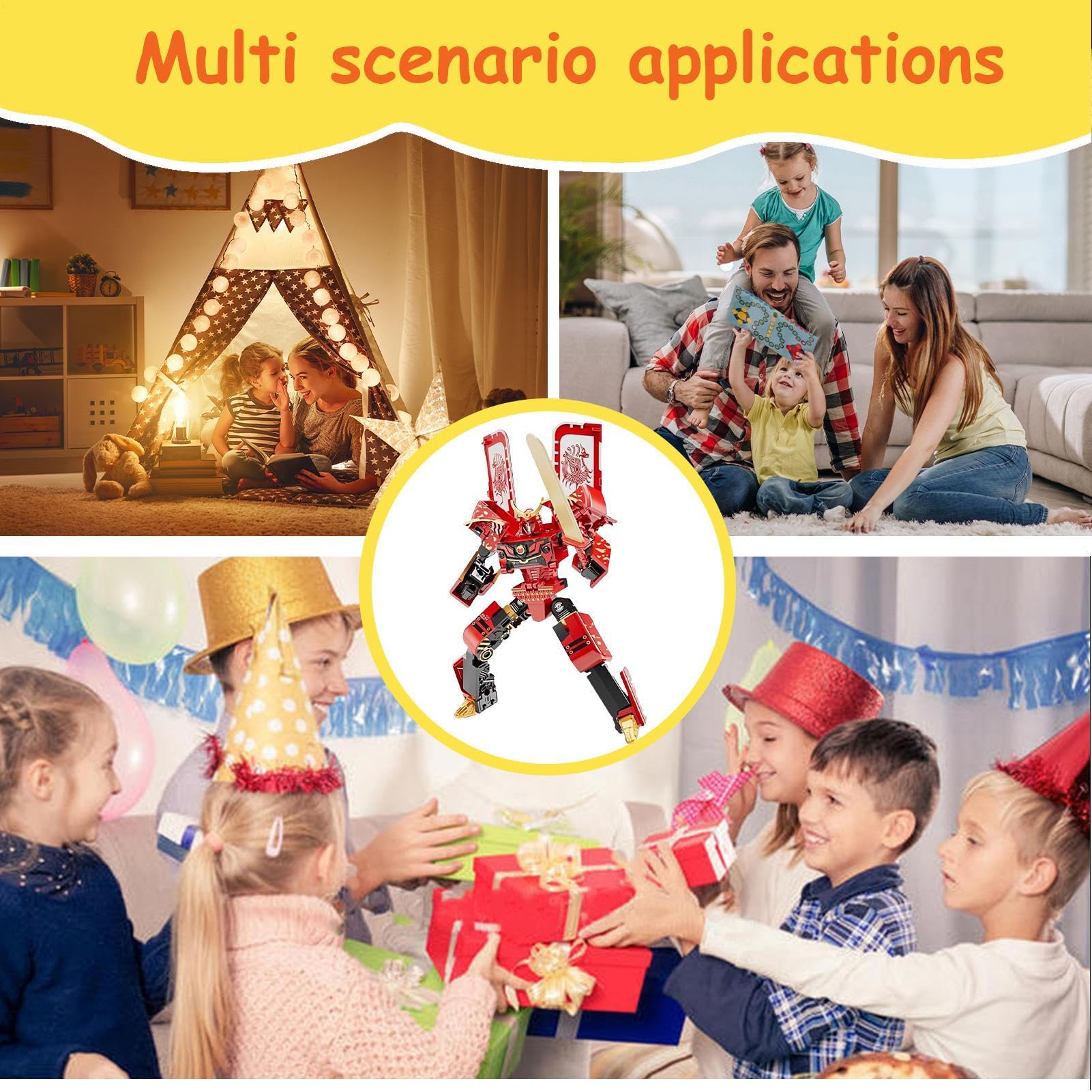 Transforming Ice Cream Robot Toy, 2in-1 DIY Creative Transformations, 19x8x2.5cm, Transform into Robot Action Figure - Image 5