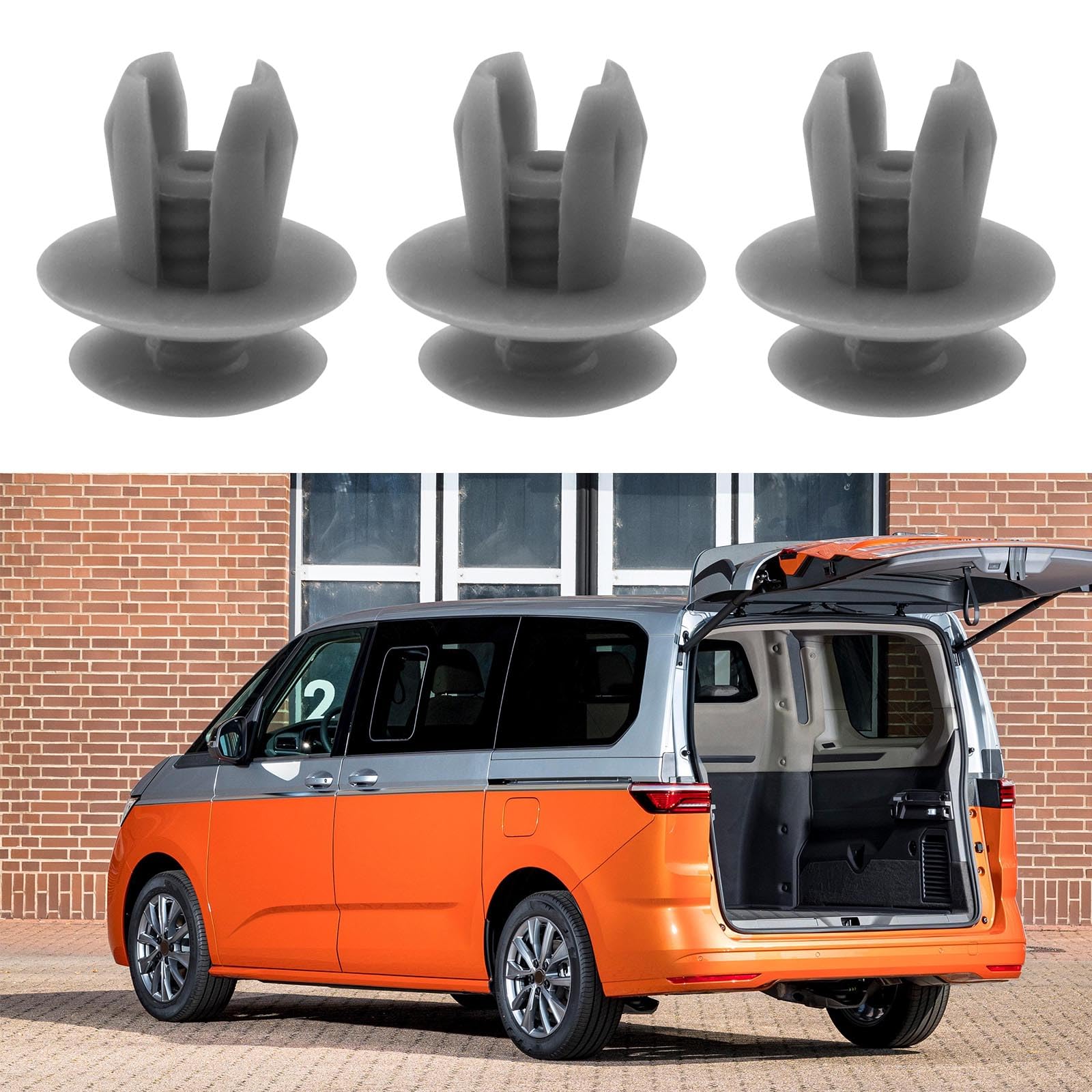 100 Clip Fissaggio Parafango Auto In Plastica - Compatibili BMW E VW T3 T4 T25 - MPN 823867299, 51411973500 - 3