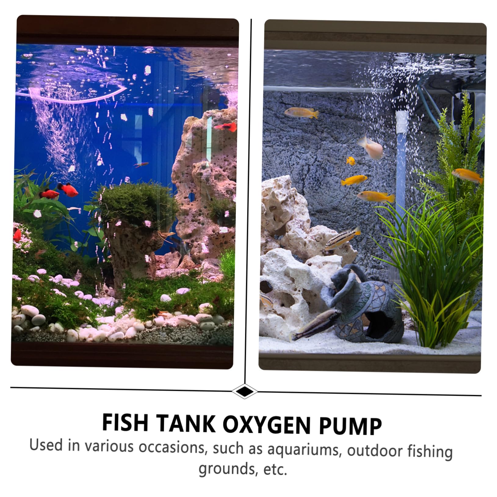 2St tragbare luftpumpe USB Sauerstoffpumpe USB-Luftpumpe Tank- Luftpumpe für Aquarien Belüftungspumpe für Fischbecken Sauerstoff-Aquarium-Luftpumpe Mini Belüfter ABS Weiß
