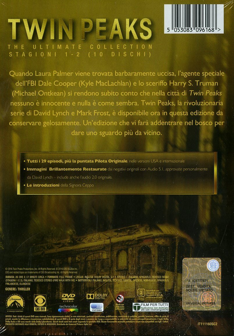 Twin Peaks Stg.1,2 Completa (Box 10 Dvd)
