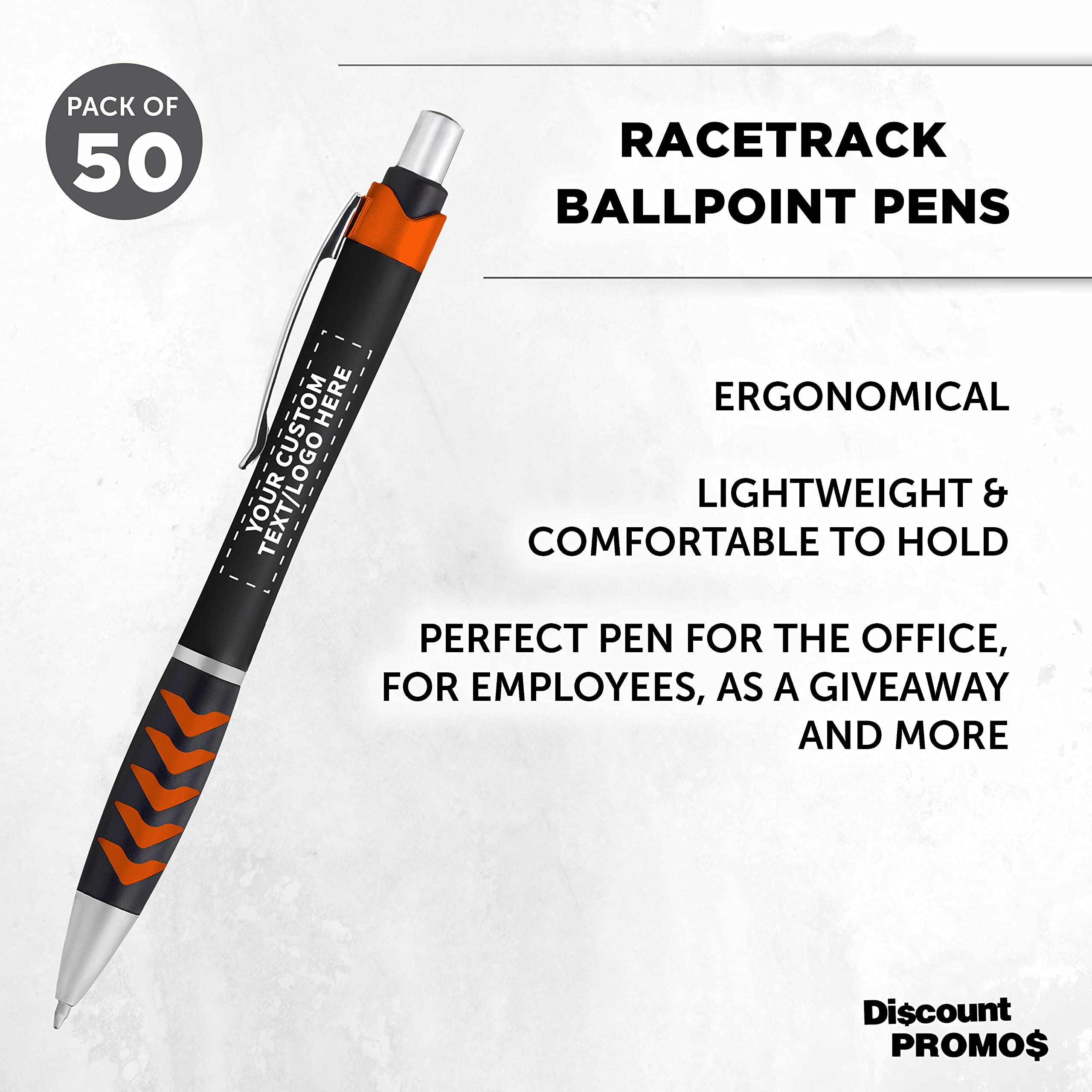 Amazon.co.jp: メタリックアクセントのレーストラックボールペン - 50  