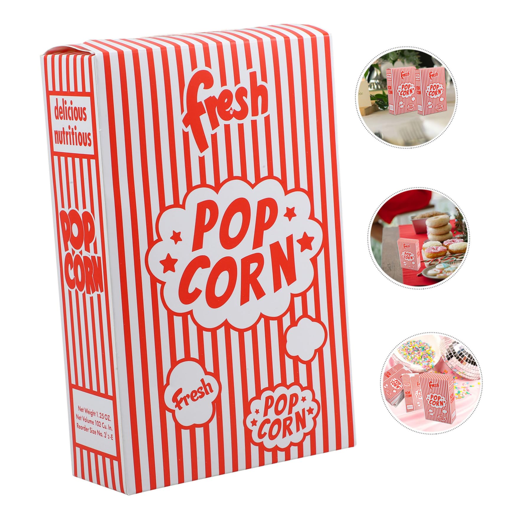 GALPADA 50 pezzi Scatole Popcorn Contenitori Snack Decorativi per Feste per Popcorn e Biscotti per Cinema Pasticcerie e Speciali