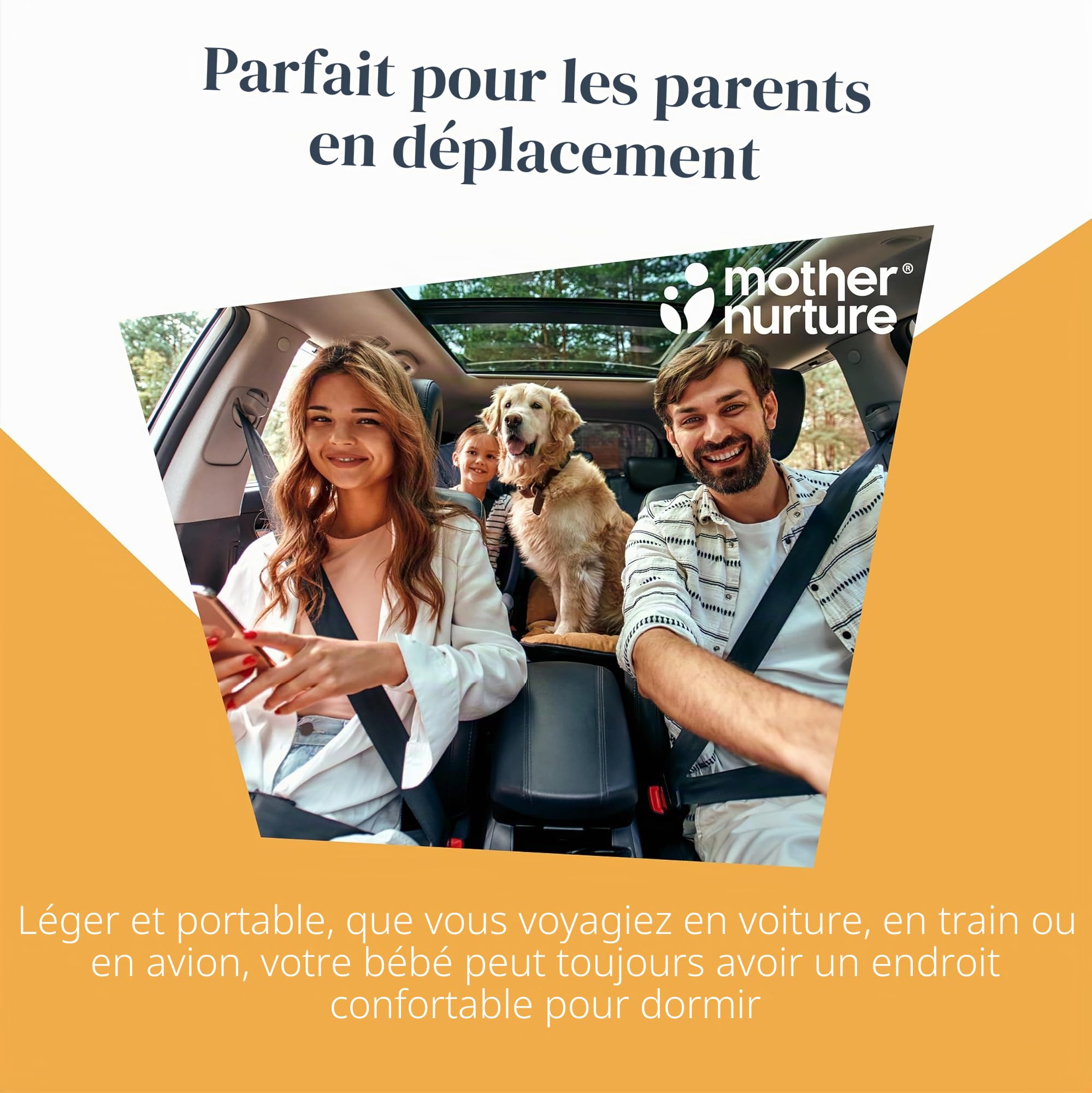 Mother Nurture Essential Matelas de Voyage en Mousse Blanc 95 x 65 x 5 cm