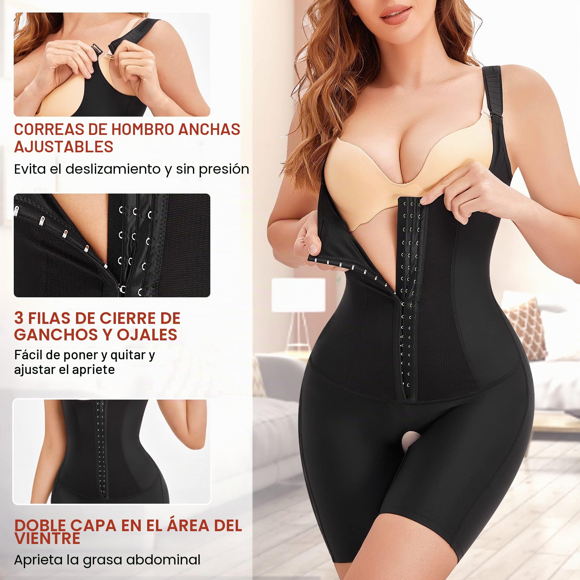 Gotoly Fajas Reductoras Mujer Abdomen Body Reductor Bodies Moldeadores Control de Barriga Levanta Glúteos Fajas Colombianas Shapewear Bodysuit