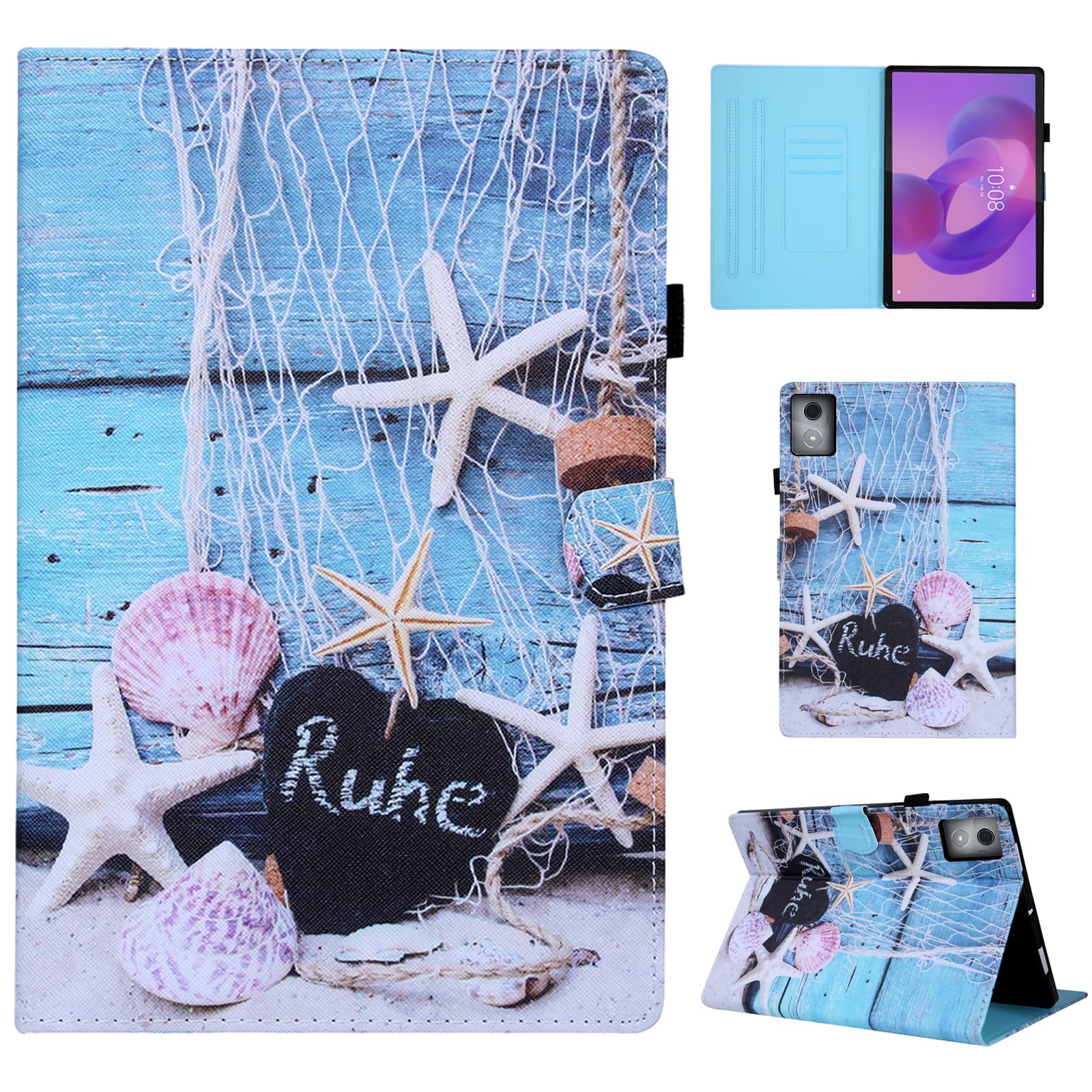 CXTCASE Hülle für Lenovo Idea Tab Pro 12.7" 2025, Schutzhülle Cover Case mit Standfunktion für Lenovo Idea Tab Pro 12.7" 2025, Muschelseestern