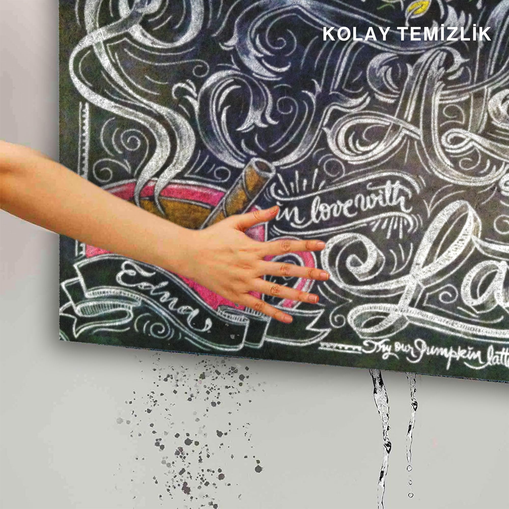 Monnhein Kapı Önü Paspası - Modern ve Şık Kapı Paspası | Ev, Ofis ve Dış Mekân Kullanımı İçin (Latte Aşkı) 45x65