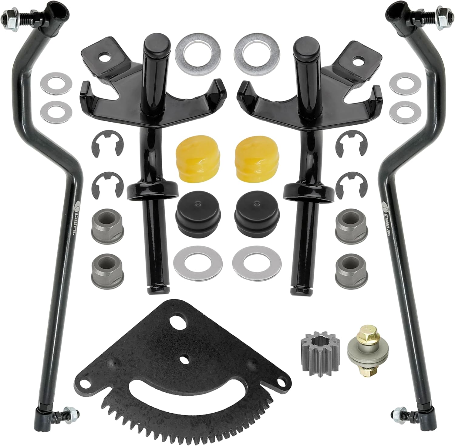 Caltric Steering Spindle Drag Link & Gear Kit Compatible with John Deere L105 L107 L108 L130 G110 L100 L110 L111 L118 L120