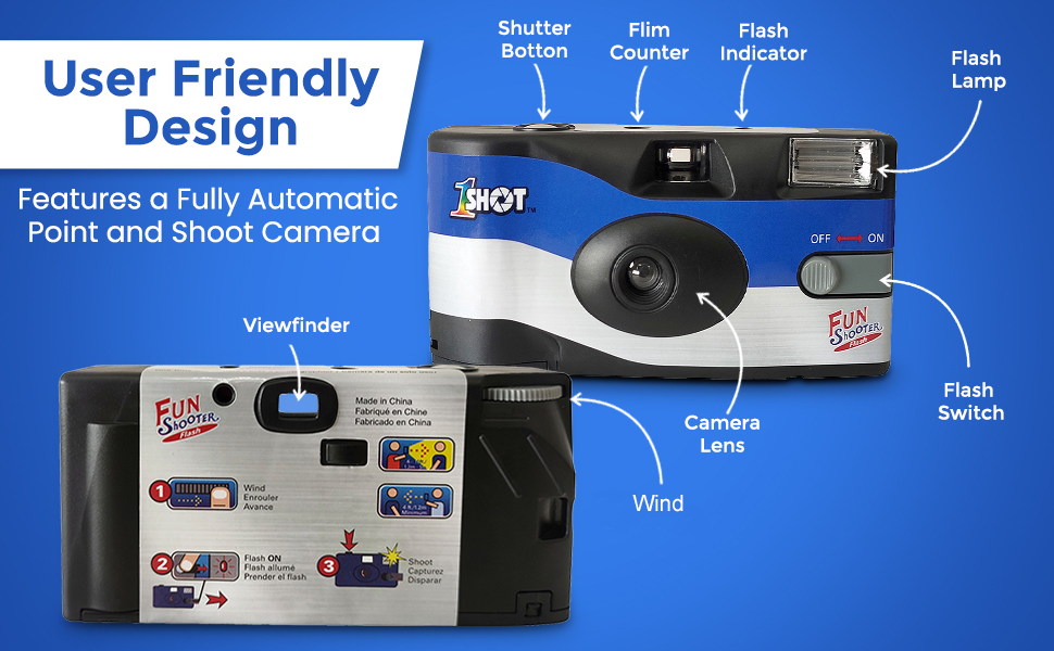 group_inou「one camera no cut」hot shot! 1 Shot Disposable Camera – 35mm One-Time-Use Camera – Single Use