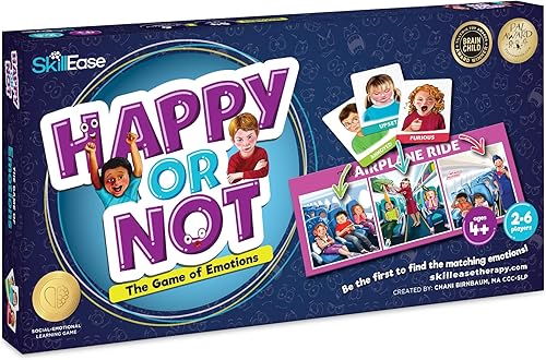 Juego de mesa Happy or Not - Bingo emociones y sentimientos para habilidades sociales, actividades de aprendizaje emocional, terapia y asesoramiento