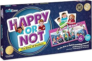 SkillEase Happy or Not, Bingo Emotions and Feelings Activity for Social Skills, Social Emotional Learning Activities, Therapy and Counseling Game for Kids, Speech Therapy Autism Game,