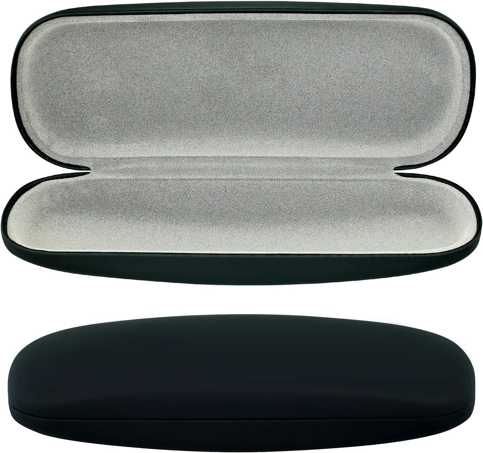 Unisex Hard Shell Eyeglass Protective Case for Glasses and Sunglasses (Black)
