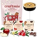 Craftmix Holiday Variety Cocktail & Mocktail Drink Mixer, Skinny Mixes - Water Flavoring Packets - Made With Real Ingredients - Vegan, Low-Carb, Low-Sugar, Non-GMO, Dairy Free, Gluten Free, 12 Pack